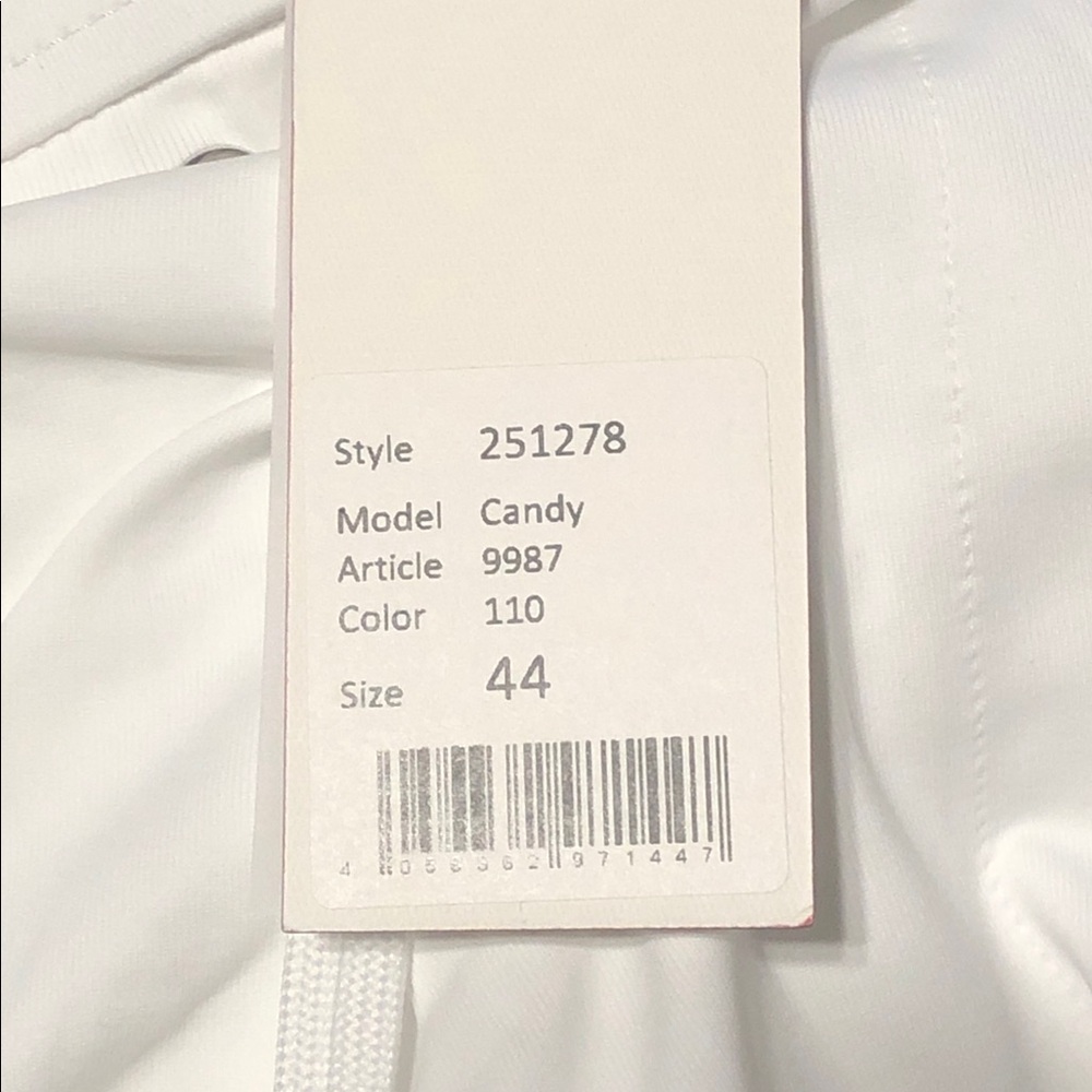 Women's White Drawstring Pants Raffello Rossi - Picture 5 of 6